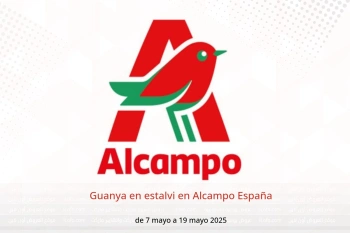 Guanya en estalvi en Alcampo España de 7 a 19 mayo