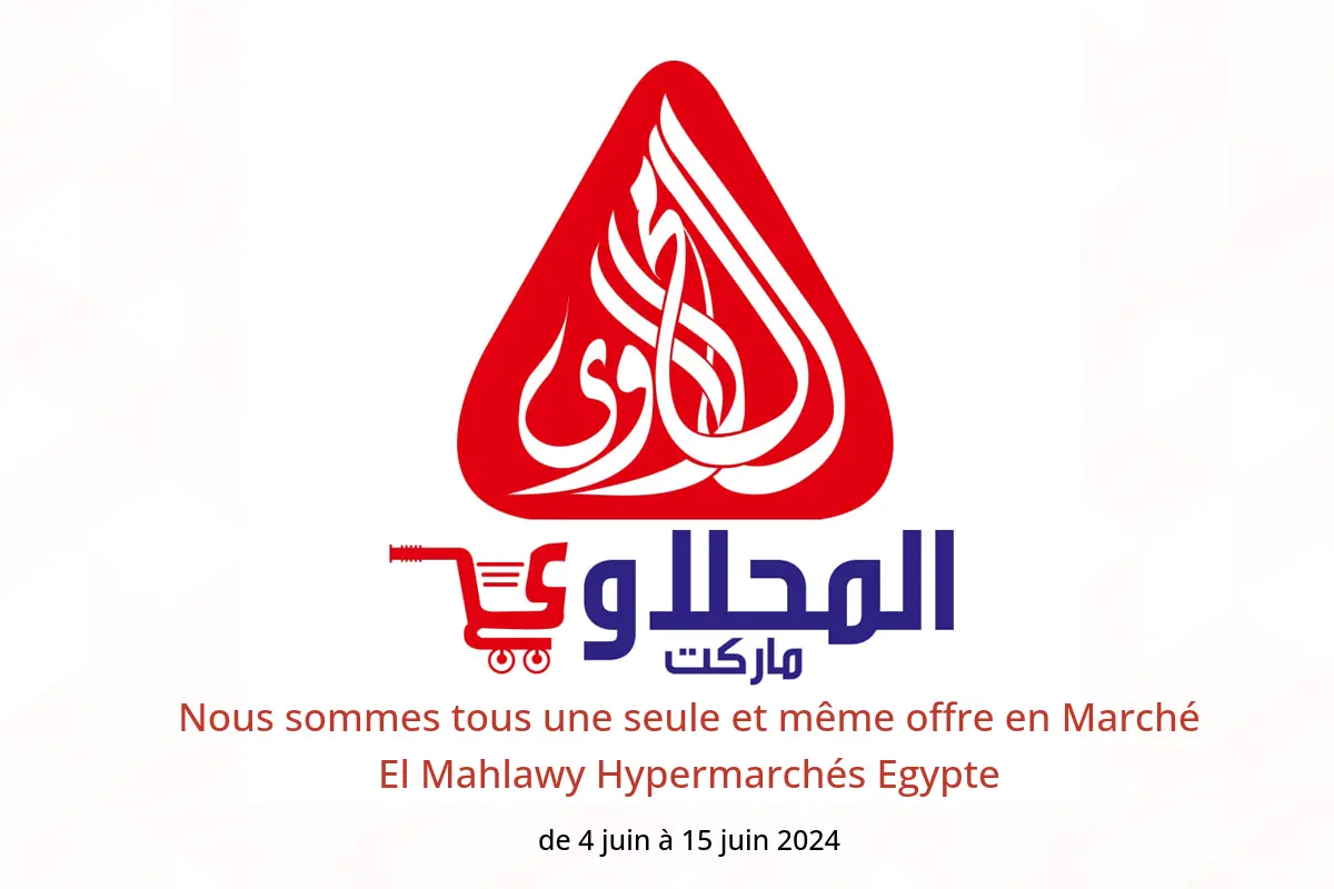 Nous sommes tous une seule et même offre en Marché El Mahlawy Hypermarchés Egypte de 4 à 15 juin 2024