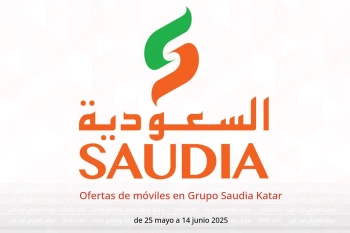 Ofertas de móviles en Grupo Saudia Katar de 25 mayo a 14 junio