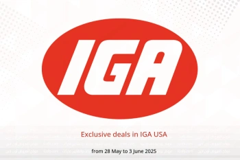 Exclusive deals in IGA USA from 28 May to 3 June