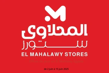 Offres de jeux en El Mahlawy Egypte de 2 à 15 juin