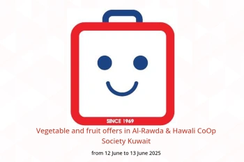 Vegetable and fruit offers in Al-Rawda & Hawali CoOp Society Kuwait from 12 to 13 June