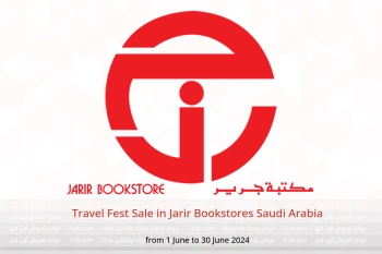 Travel Fest Sale in Jarir Bookstores Saudi Arabia from 1 to 30 June