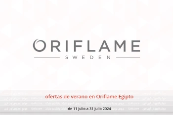 ofertas de verano en Oriflame Egipto de 11 a 31 julio