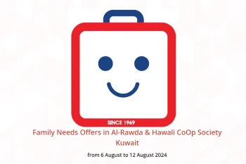 Family Needs Offers in Al-Rawda & Hawali CoOp Society Kuwait from 6 to 12 August