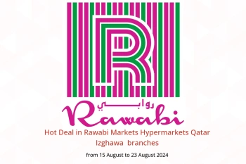 Hot Deal in Rawabi Markets Hypermarkets Izghawa  from 15 to 23 August