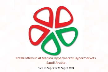 Fresh offers in Al Madina Hypermarket Hypermarkets Saudi Arabia from 18 to 20 August