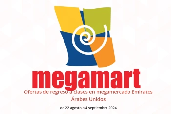 Ofertas de regreso a clases en megamercado Emiratos Árabes Unidos de 22 agosto a 4 septiembre