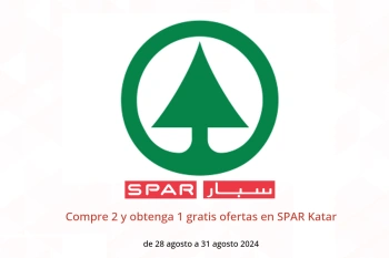 Compre 2 y obtenga 1 gratis ofertas en SPAR Katar de 28 a 31 agosto