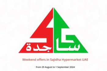 Weekend offers in Sajidha Hypermarket UAE from 29 August to 1 September