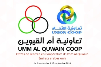 Offres de rentrée en Coopérative d'Umm Al Quwain Émirats arabes unis de 2 à 15 septembre