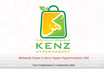 Midweek Deals in Kenz Hyper Hypermarkets UAE from 9 to 12 September