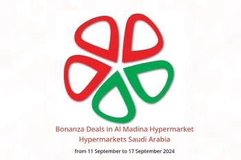 Bonanza Deals in Al Madina Hypermarket Hypermarkets Saudi Arabia from 11 to 17 September