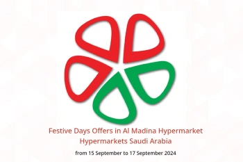 Festive Days Offers in Al Madina Hypermarket Hypermarkets Saudi Arabia from 15 to 17 September