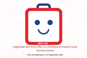 Vegetable and fruit offers in Al-Rawda & Hawali CoOp Society Kuwait from 26 to 27 September