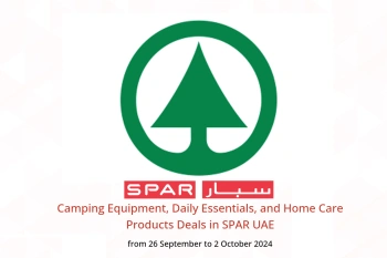 Camping Equipment, Daily Essentials, and Home Care Products Deals in SPAR UAE from 26 September to 2 October