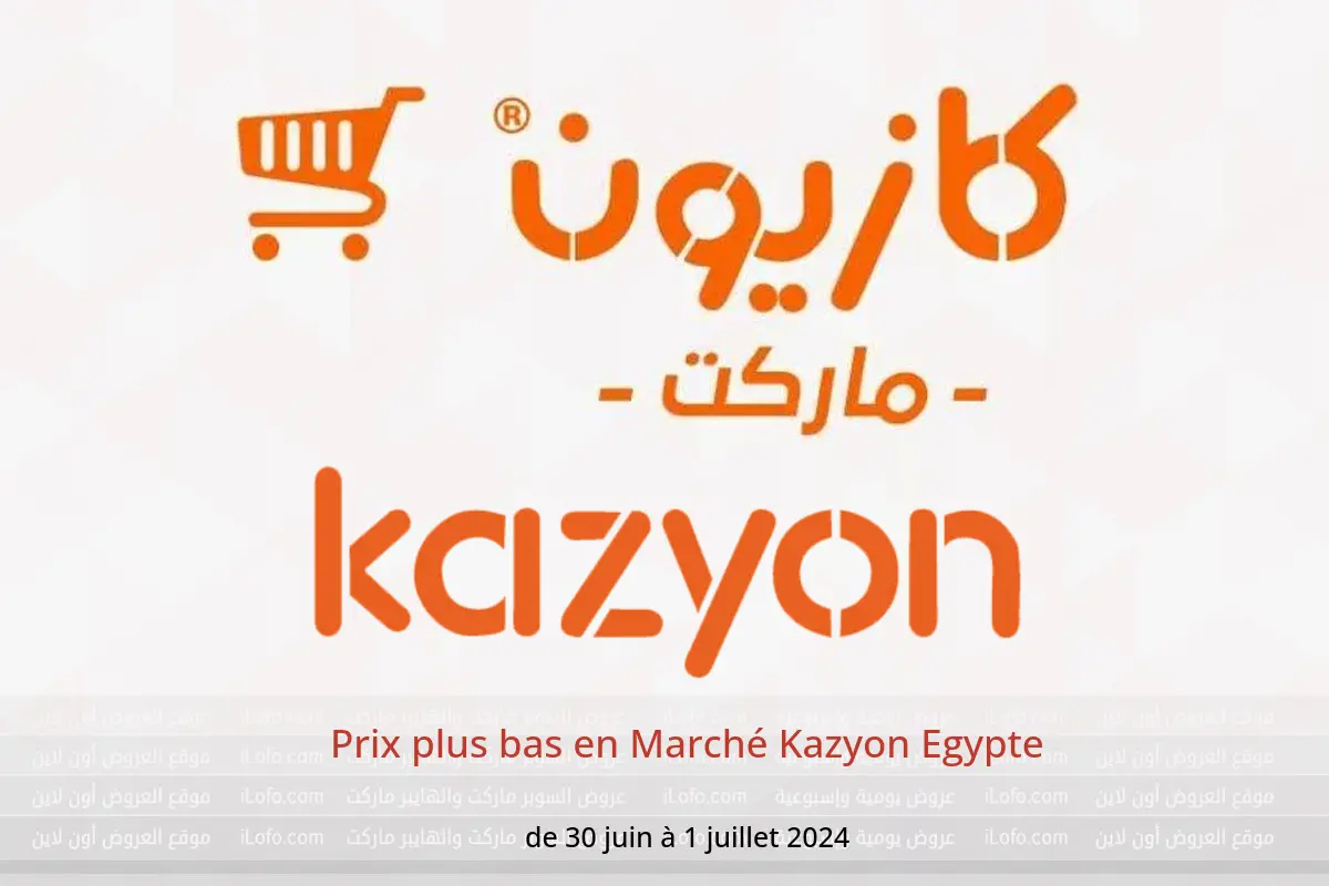 Prix ​​plus bas en Marché Kazyon Egypte de 30 juin à 1 juillet 2024