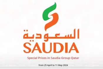 Special Prices in Saudia Group Qatar from 25 April to 11 May 2024