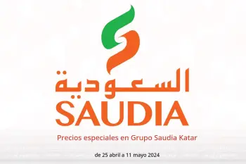 Precios especiales en Grupo Saudia Katar de 25 abril a 11 mayo 2024