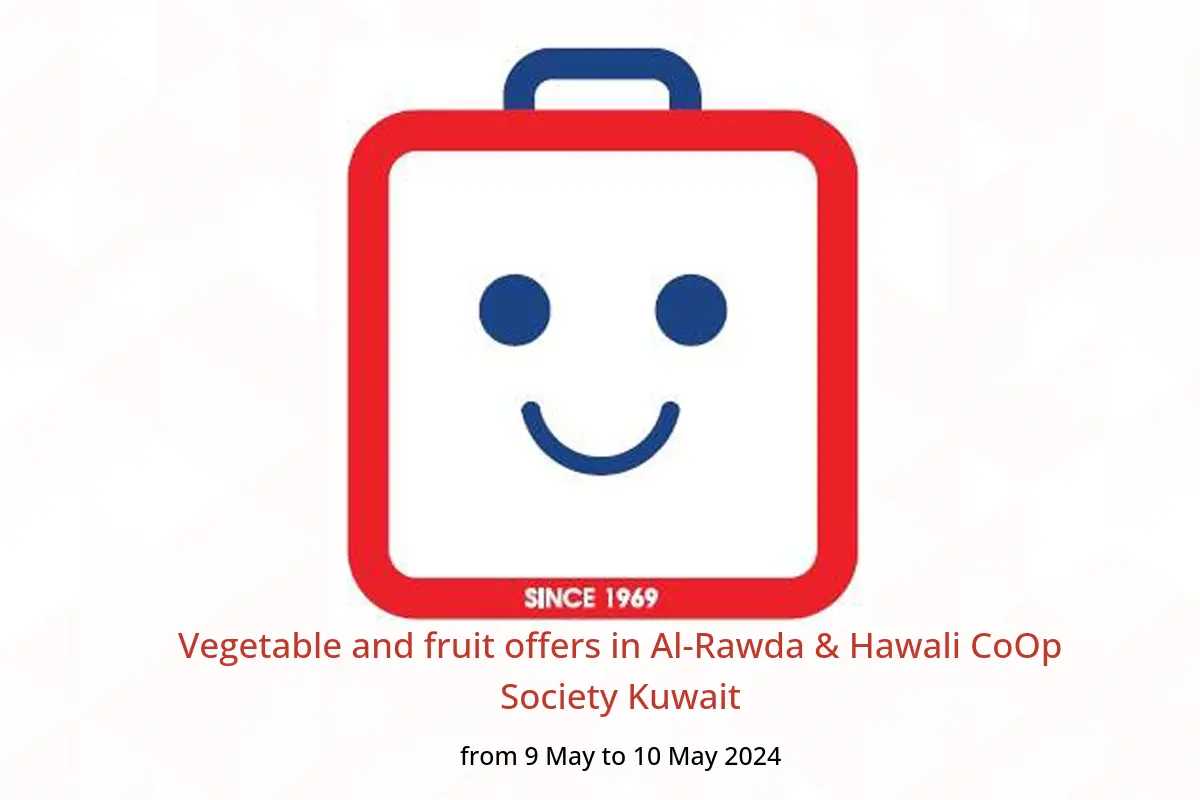 Vegetable and fruit offers in Al-Rawda & Hawali CoOp Society Kuwait from 9 to 10 May 2024