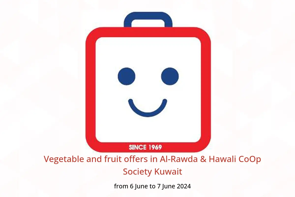 Vegetable and fruit offers in Al-Rawda & Hawali CoOp Society Kuwait from 6 to 7 June 2024