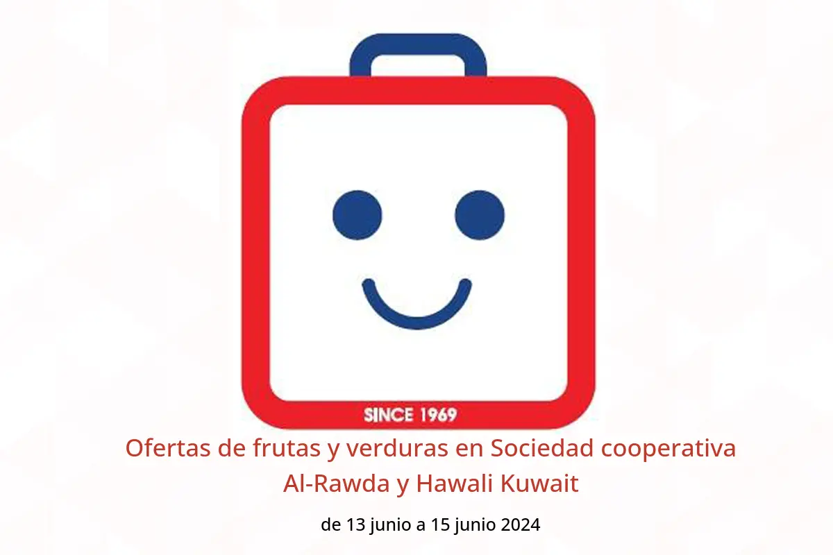 Ofertas de frutas y verduras en Sociedad cooperativa Al-Rawda y Hawali Kuwait de 13 a 15 junio 2024