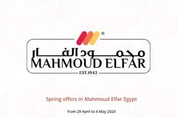 Spring offers in Mahmoud Elfar Egypt from 29 April to 4 May 2024