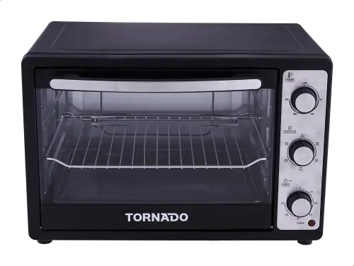 Horno Eléctrico Tornado 48 Litros Negro Doble Puerta Cristal (TEO-48DGE-K)