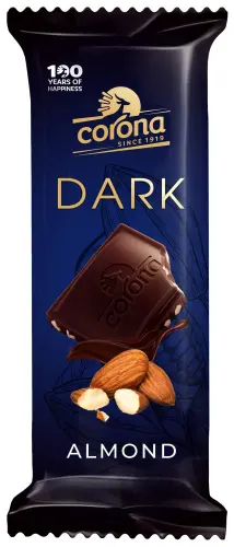 Chocolate corona con almendras - Steva 55% - Oscuro 72% (50 gramos)