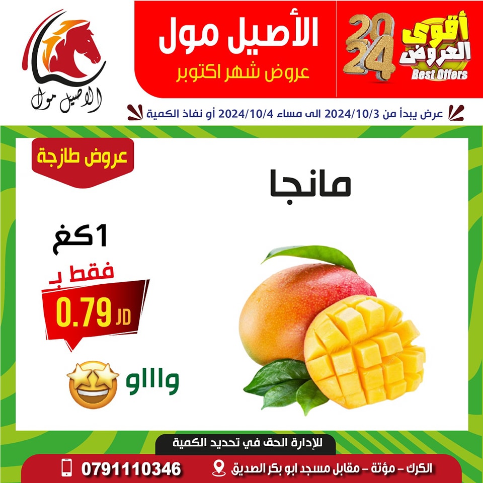 Al Aseel Mall supermarket Jordan Offers from 3 to 4 October 2024 October Deals