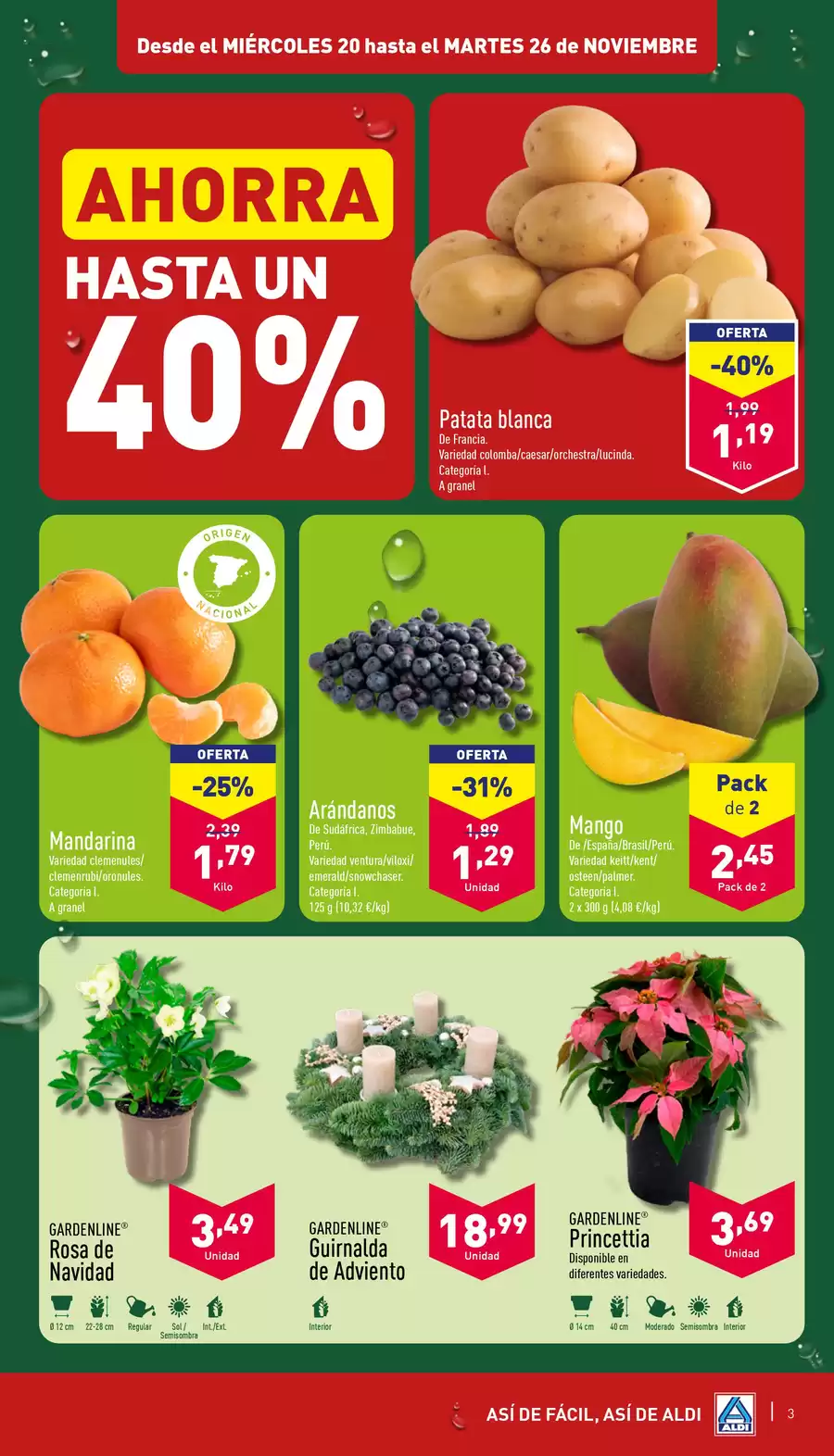 Ofertas de ALDI España de 20 a 26 noviembre 2024 Así de fácil, así de Aldi