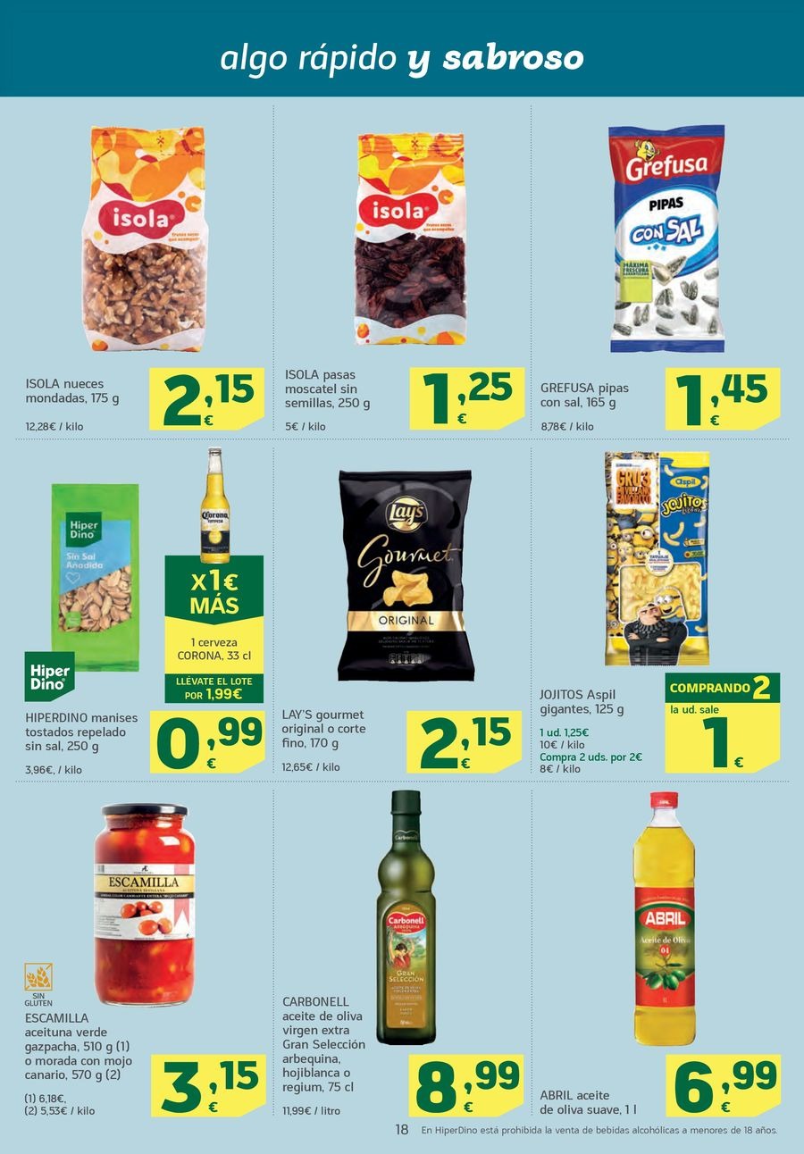 Ofertas de HiperDino España de 12 a 25 noviembre 2024 Nuevas ofertas