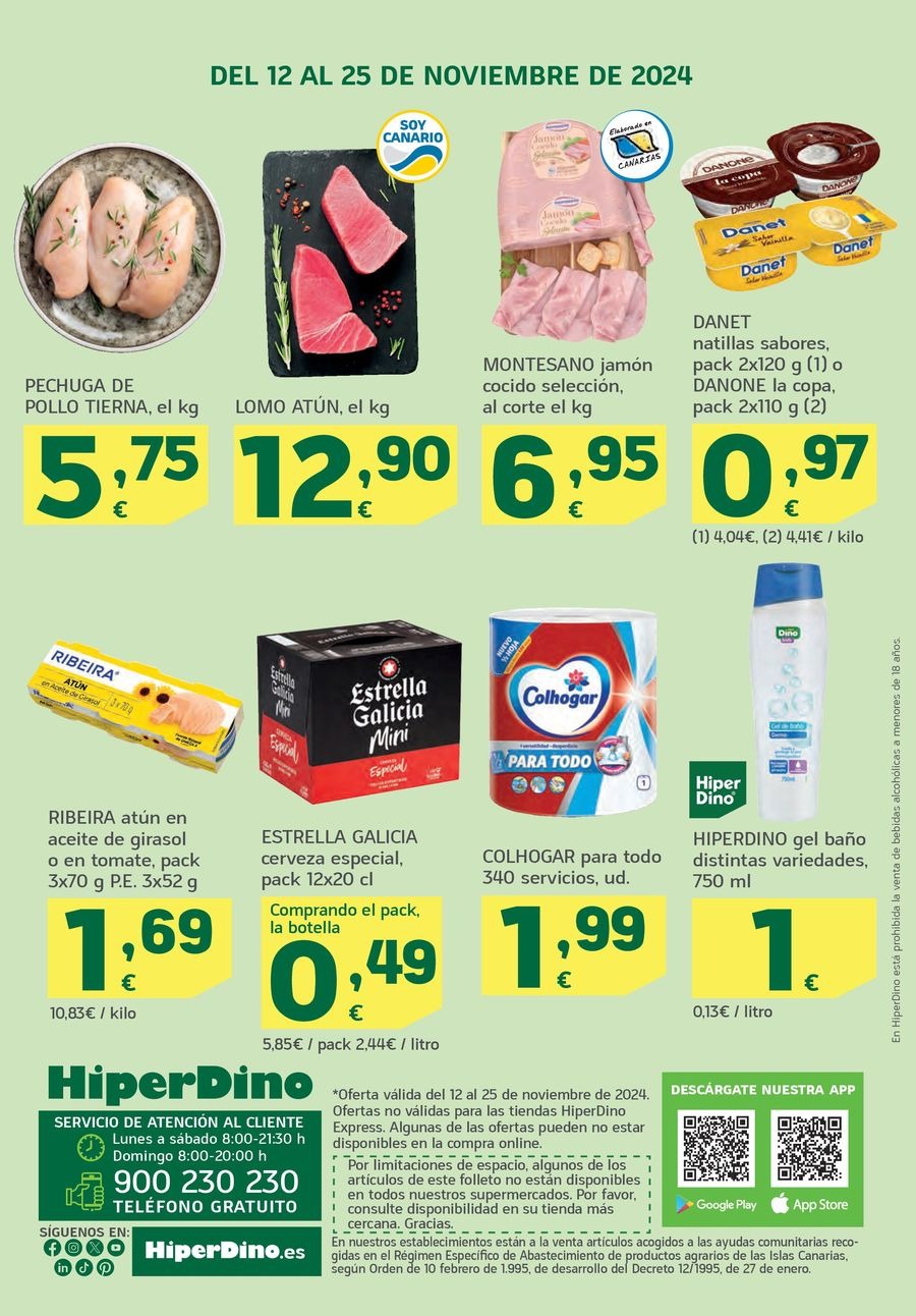 Ofertas de HiperDino España de 12 a 25 noviembre 2024 Nuevas ofertas
