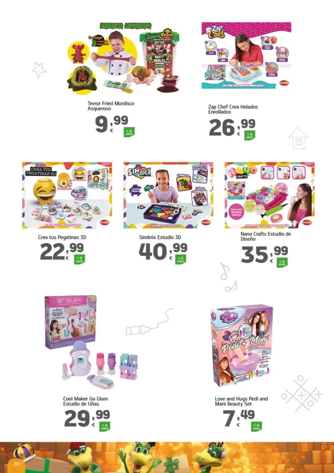 صفحة 26 ضمن كتيب الألعاب في هايبر دينو إسبانيا