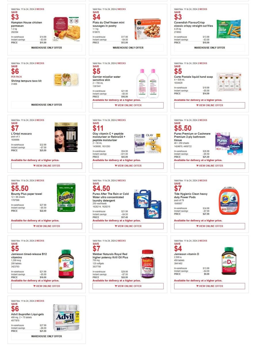 Costco Canada Offers from 11 to 24 November 2024 New Offers