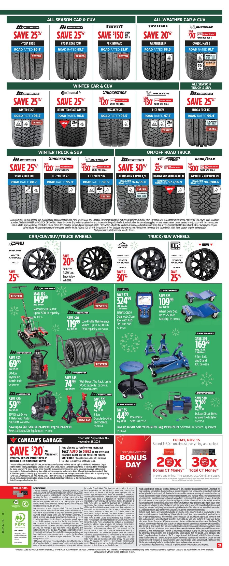 Offres Canadian Tire Canada de 14 à 20 novembre 2024 Offres exclusives