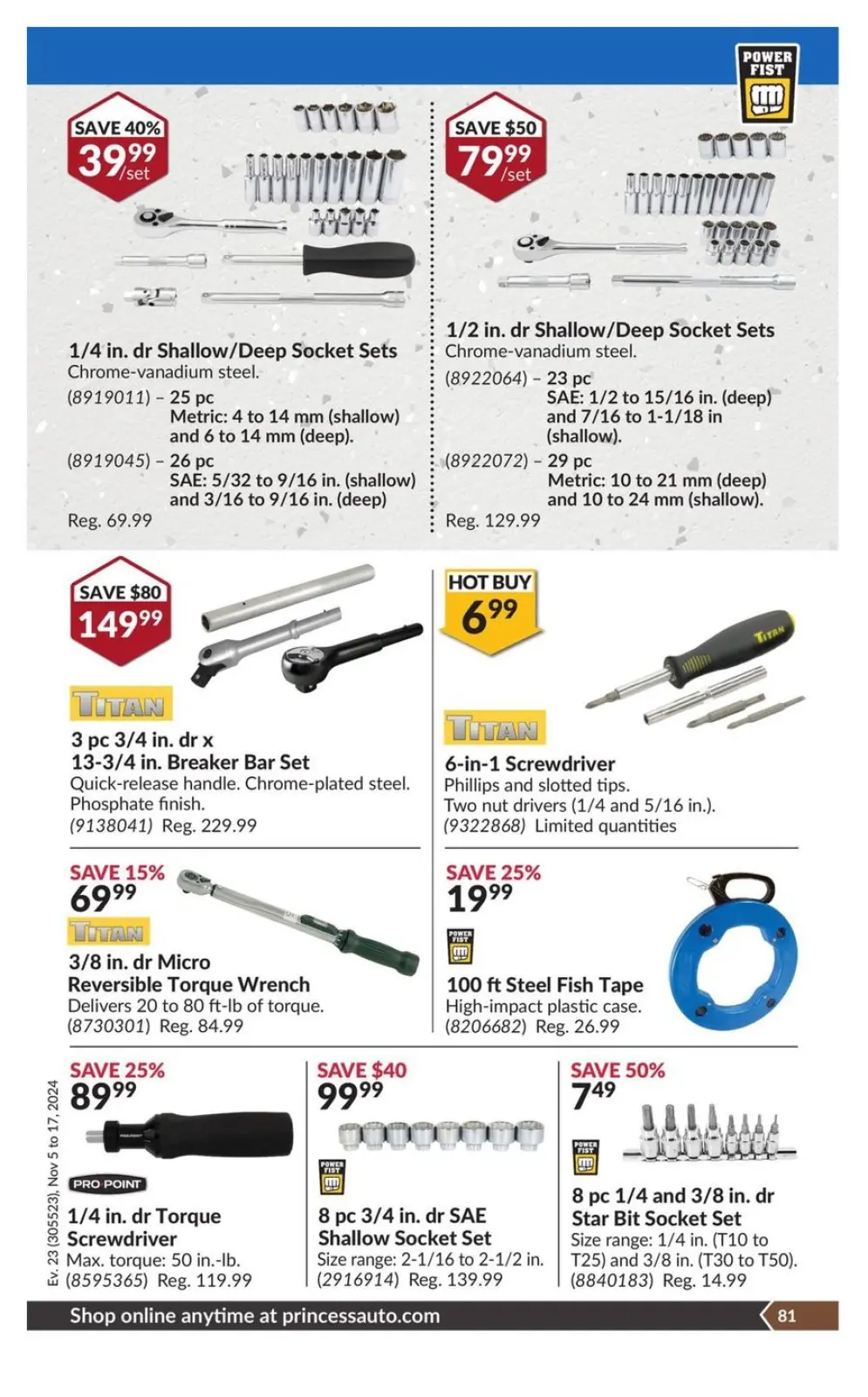 Page 85 in National Sale at Princess Auto Canada
