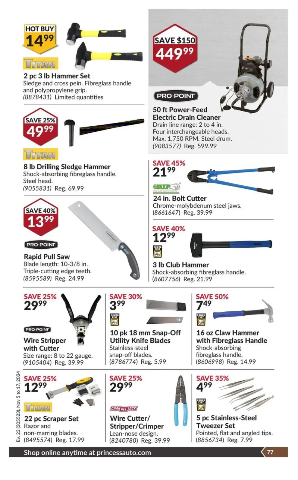 Princess Auto Canada Offers from 5 to 17 November 2024 National Sale - Page 81