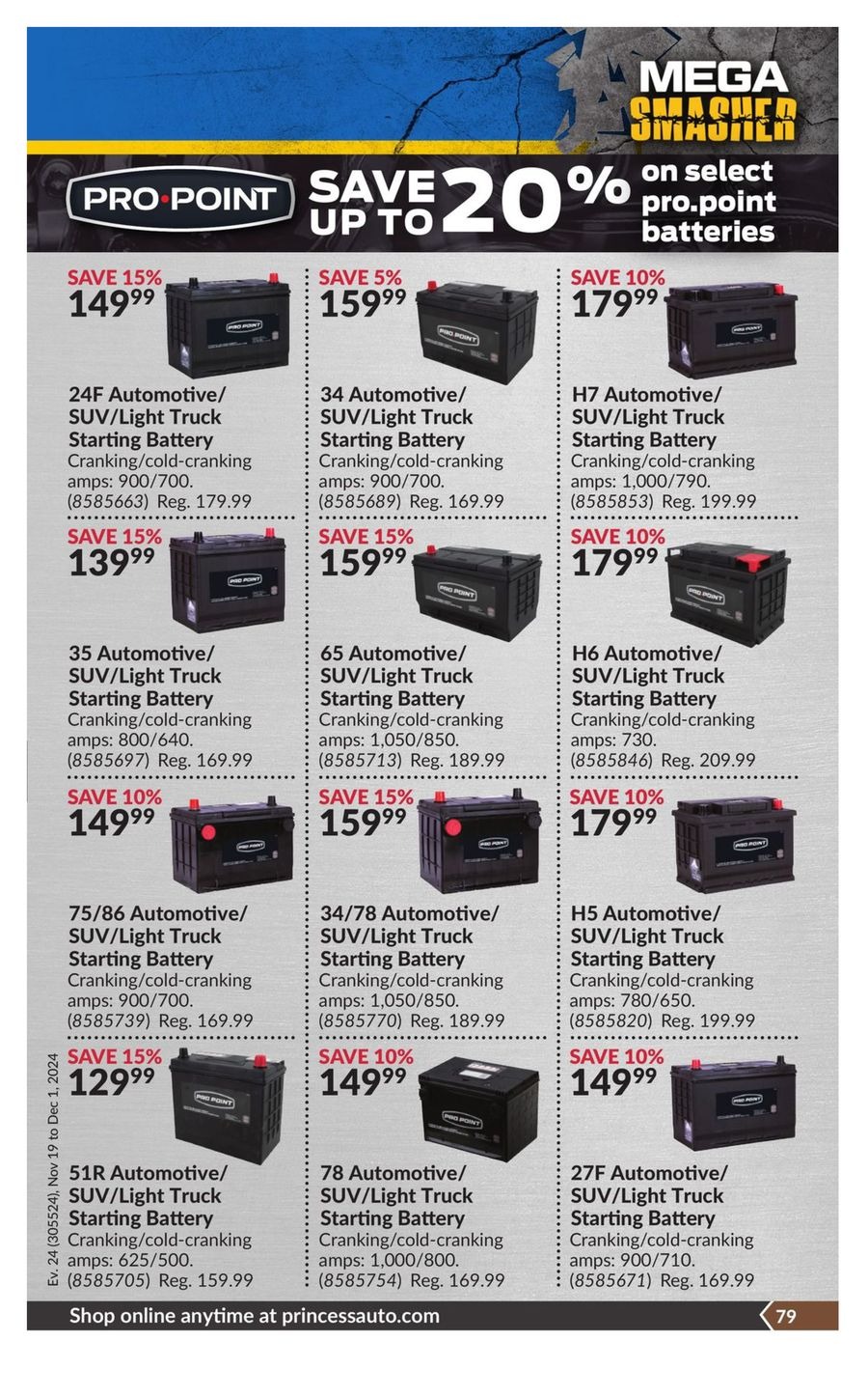 Princess Auto Canada Offers from 19 November to 1 December 2024 Mega Smasher