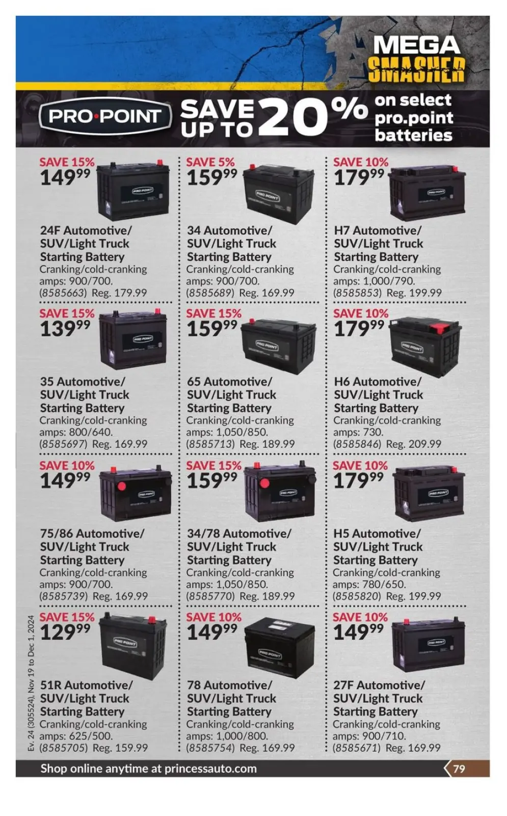 Princess Auto Canada Offers from 19 November to 1 December 2024 Mega Smasher - Page 87