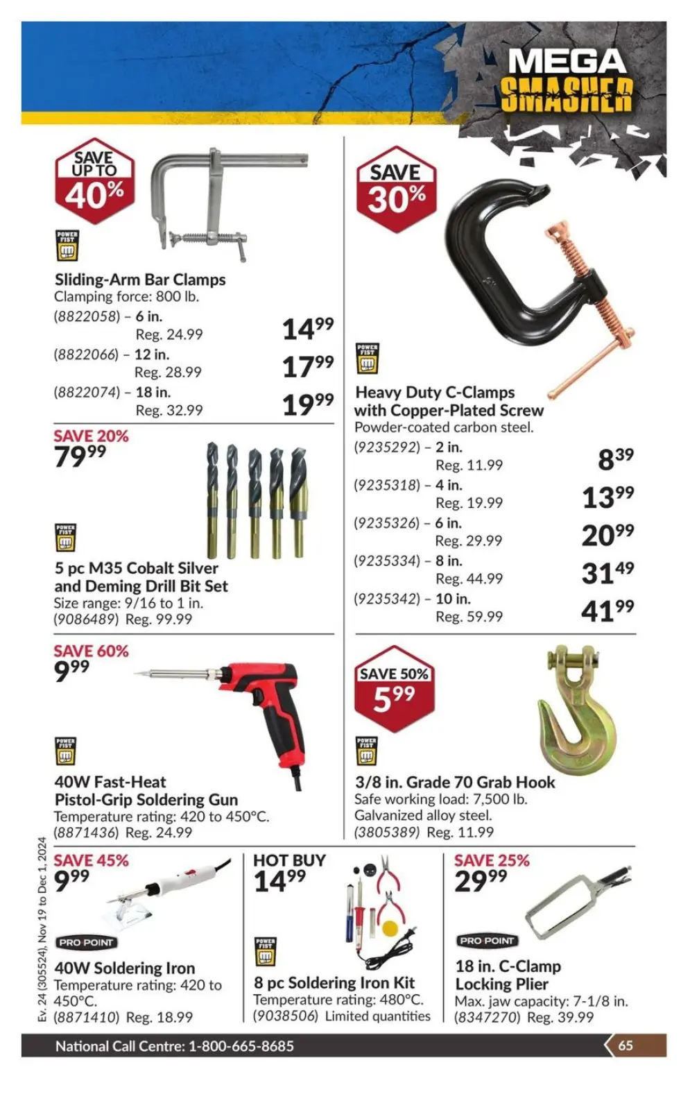 Princess Auto Canada Offers from 19 November to 1 December 2024 Mega Smasher - Page 73