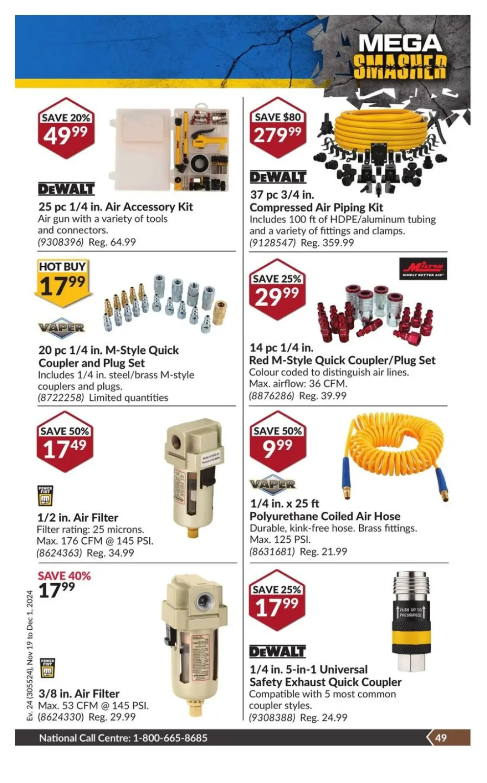 Princess Auto Canada Offers from 19 November to 1 December 2024 Mega Smasher - Page 57