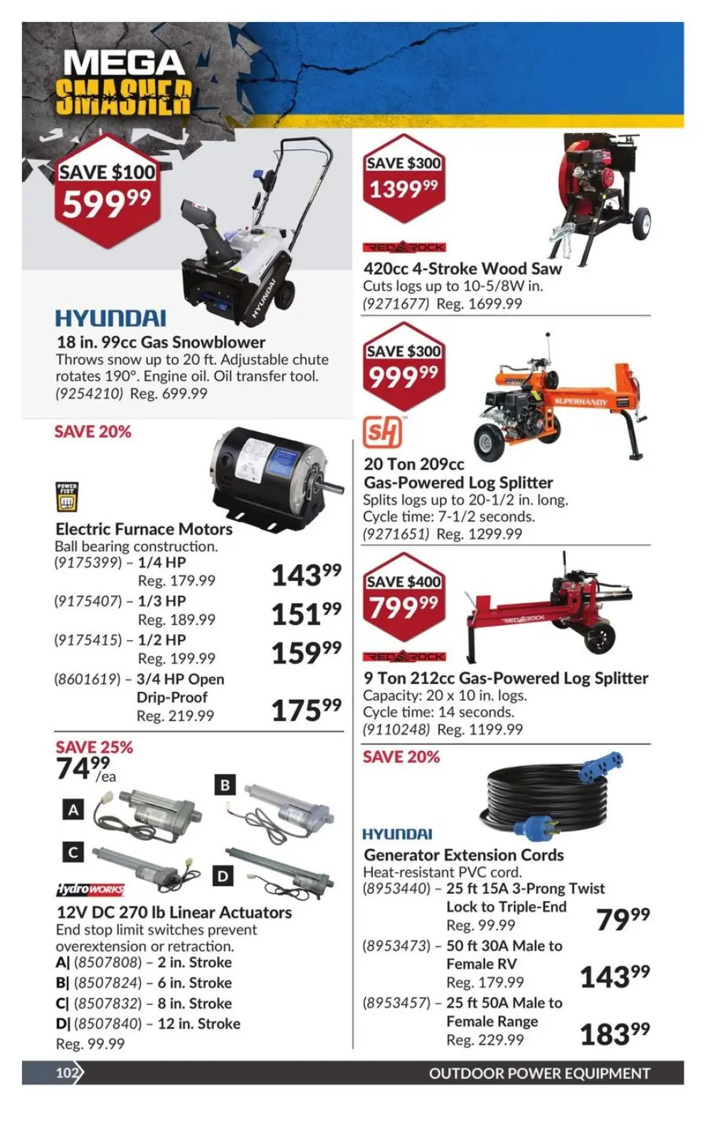 Page 110 in Mega Smasher at Princess Auto Canada