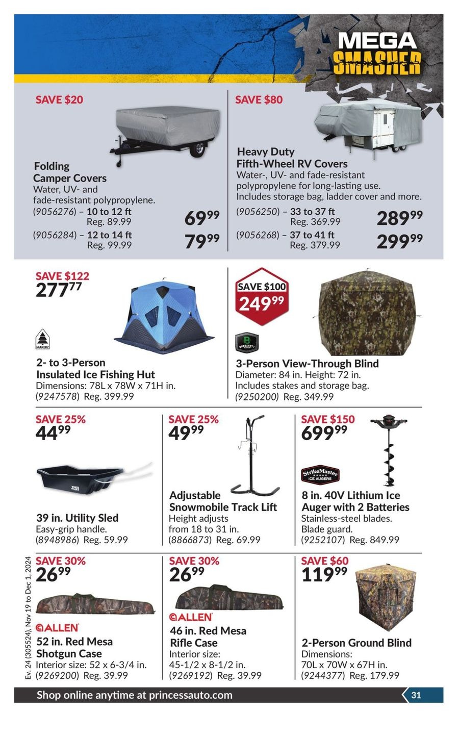 Princess Auto Canada Offers from 19 November to 1 December 2024 Mega Smasher