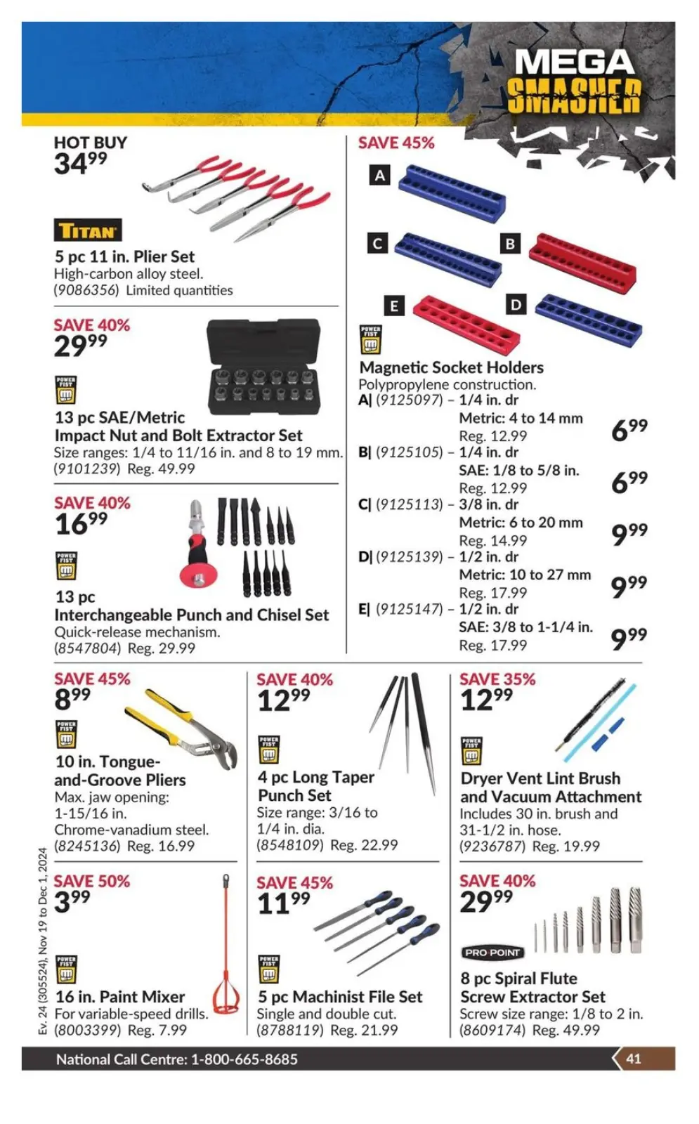 Princess Auto Canada Offers from 19 November to 1 December 2024 Mega Smasher - Page 48