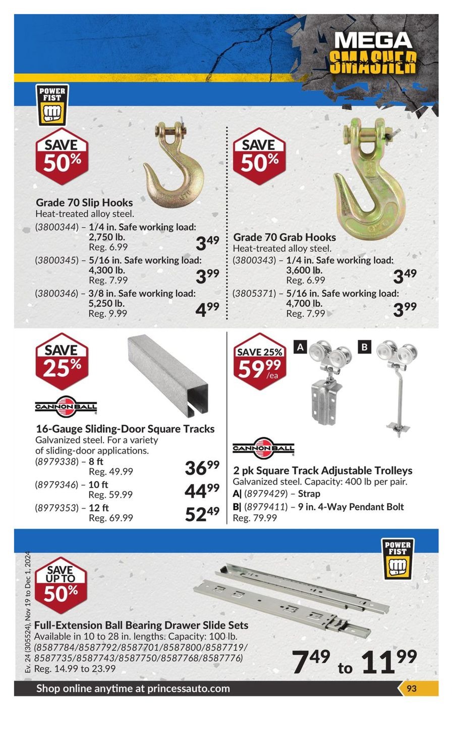 Princess Auto Canada Offers from 19 November to 1 December 2024 Mega Smasher