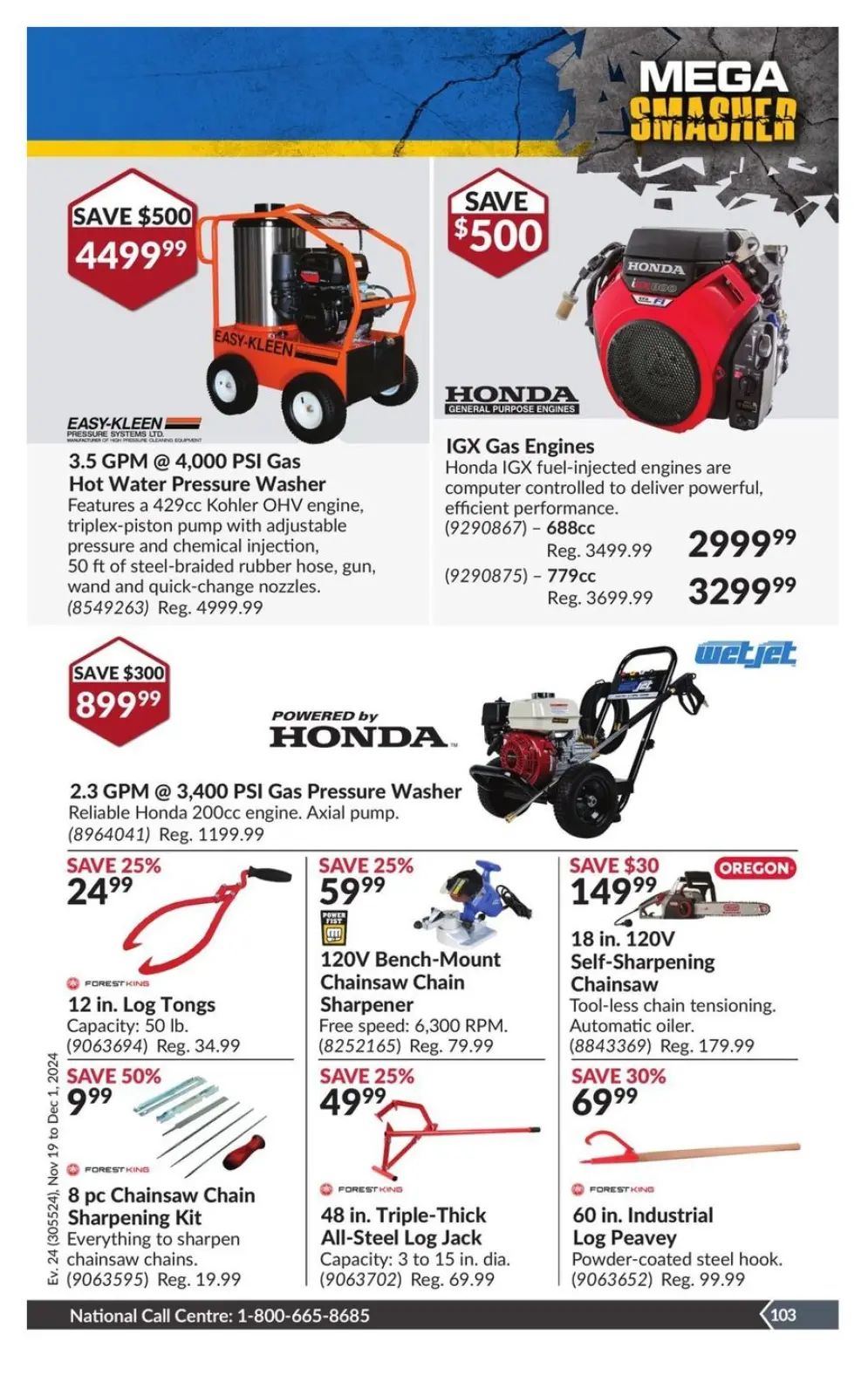 Princess Auto Canada Offers from 19 November to 1 December 2024 Mega Smasher - Page 111