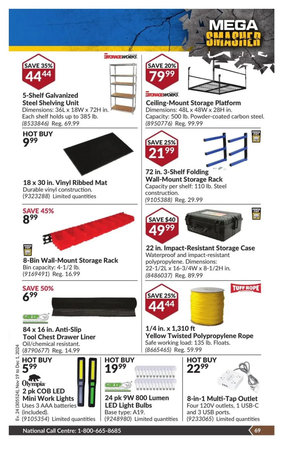 Princess Auto Canada Offers from 19 November to 1 December 2024 Mega Smasher - Page 77