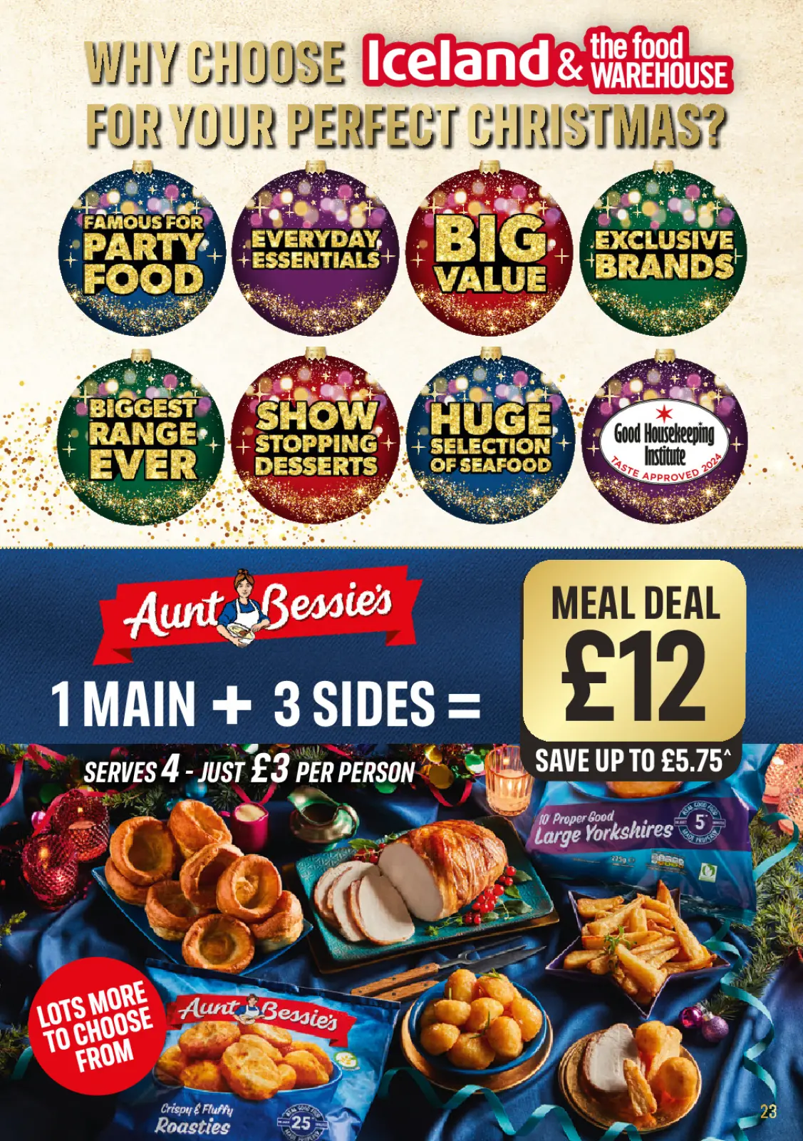 Página 34 en ofertas de navidad en Iceland supermercado Reino Unido