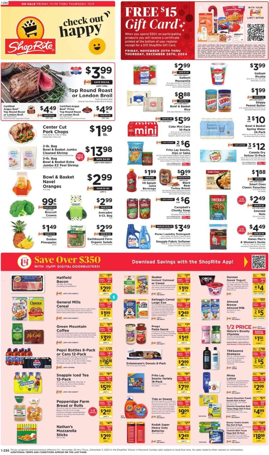 ShopRite USA Offers from 29 November to 5 December 2024 Weekly Ads & Promo Codes